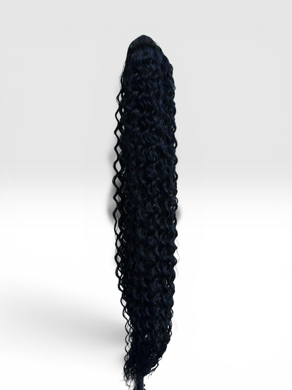 Coda di cavallo riccia nera