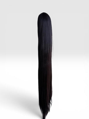 Coda di cavallo liscia castano scuro 75 cm