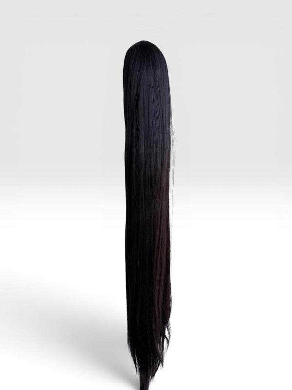 Coda di cavallo liscia castano scuro 75 cm